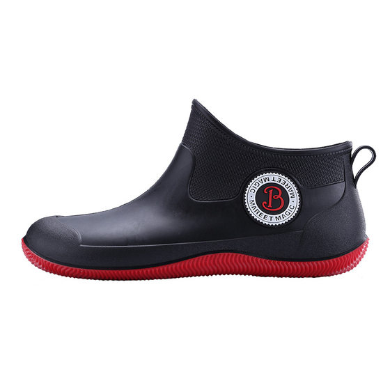 Cross-border rain boots men's new Chelsea fashion short rain boots Japanese simple non-slip soft bottom low top water shoes men