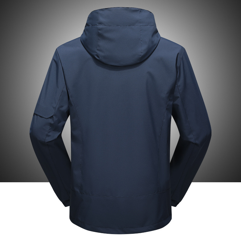 Three-in-one jacket men's detachable group purchase winter outdoor fleece-lined warm waterproof windproof two-piece set women's