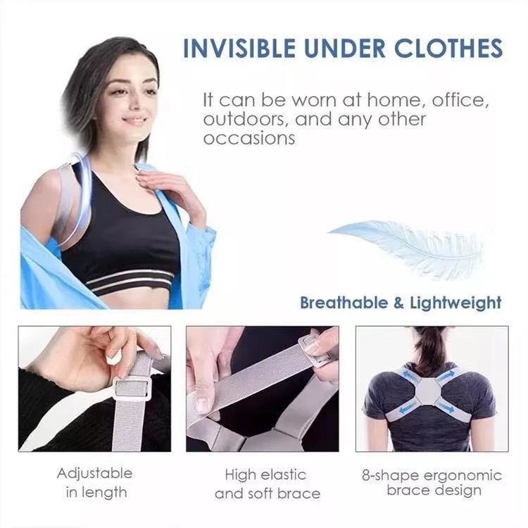 Invisible back unisex primary school students' anti-hunchback children's and adults' sitting posture correction smart induction correction belt