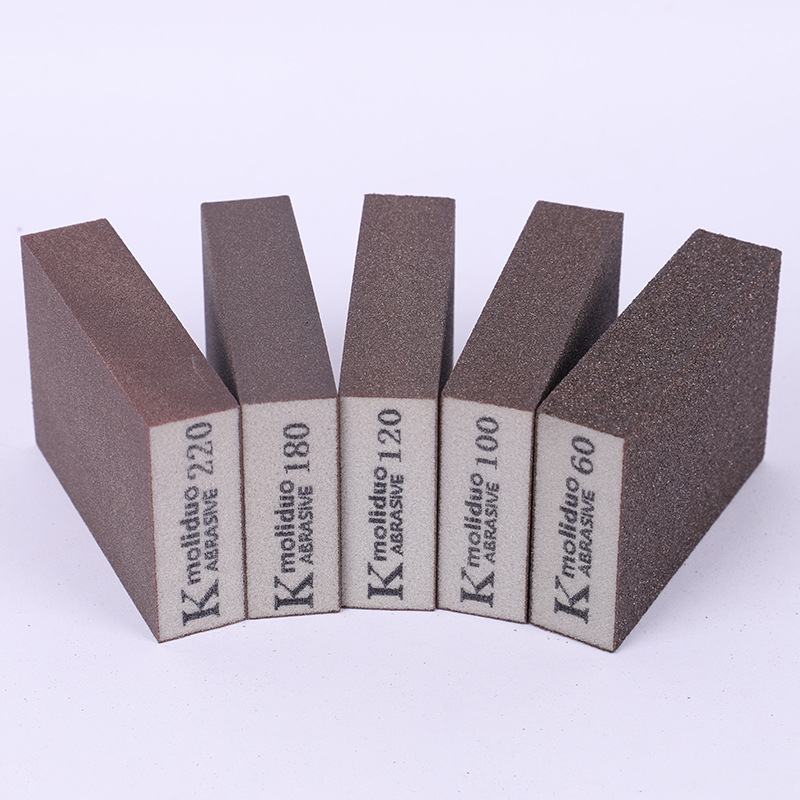 Factory wholesale sponge sand block emery woodworking furniture polishing grinding block double-sided sponge sandpaper sponge sand block