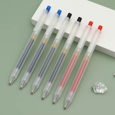 Factory direct matte unprinted wind press large capacity carbon neutral pen student office neutral pen