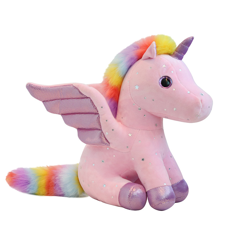 Foreign trade new Angel unicorn rainbow horse children's toy doll doll plush toy doll mascot