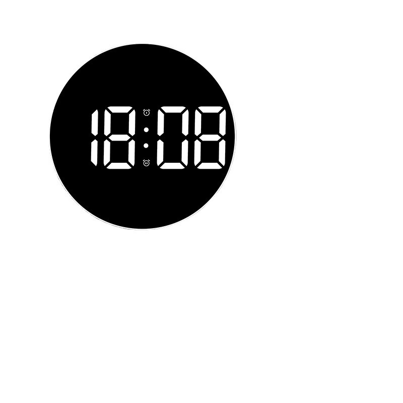 9 inch creative hanging stand dual-purpose LED clock multi-function living room wall clock remote control alarm clock bedside clock 8010