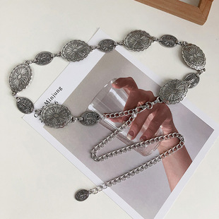 New European and American metal waist chain women's high-grade Chanel Western style body pants chain body chain ethnic style