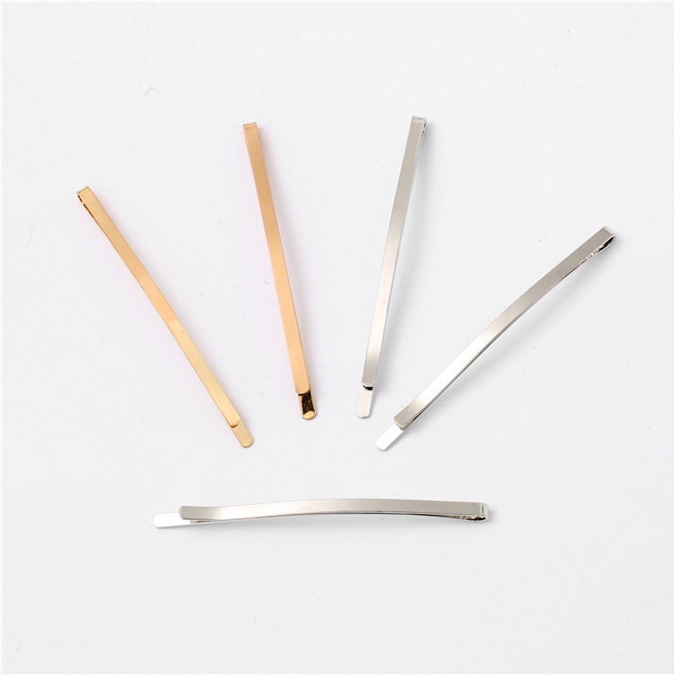 Factory direct supply width 0.4cm length 8.5cm one-character clip Pearl hairpin European and American elegant temperament Jane