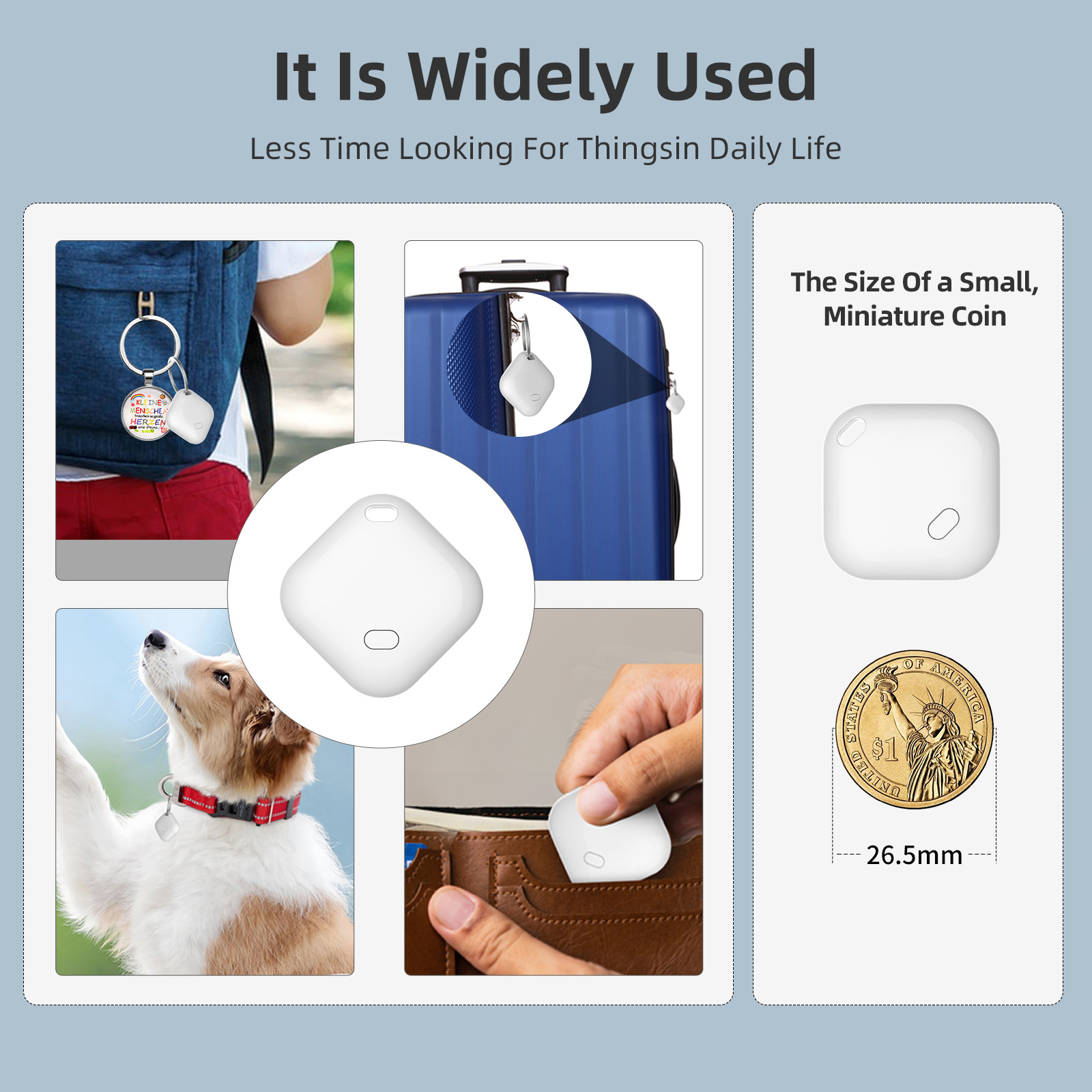 Mini compact bluetooth anti-loss device to find things to track car key u disk finder airtag locator branch