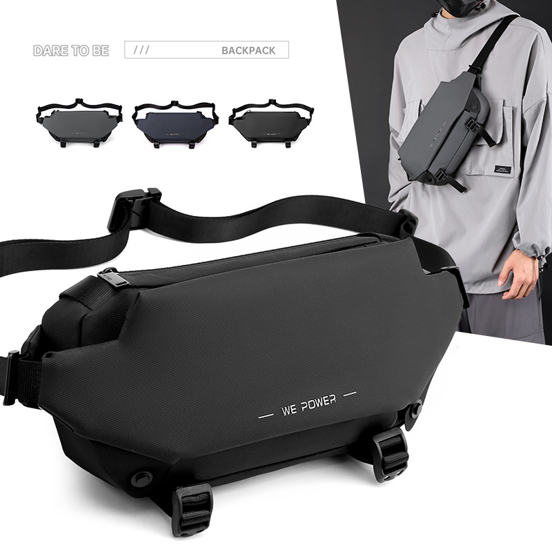 New WEPOWER crossbody bag men's high-grade chest bag invisible water Cup bag shoulder messenger bag fashion waist bag