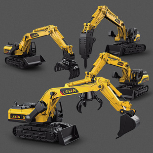 Wholesale toy car boys children's large inertia engineering truck excavator bulldozer grab clamp machine earth drill model