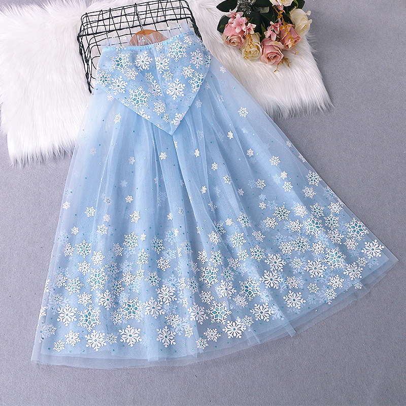 Theatre Performance Cloak New Princess Aisha Frozen Shawl June 1 Children's Day Performance Cloak