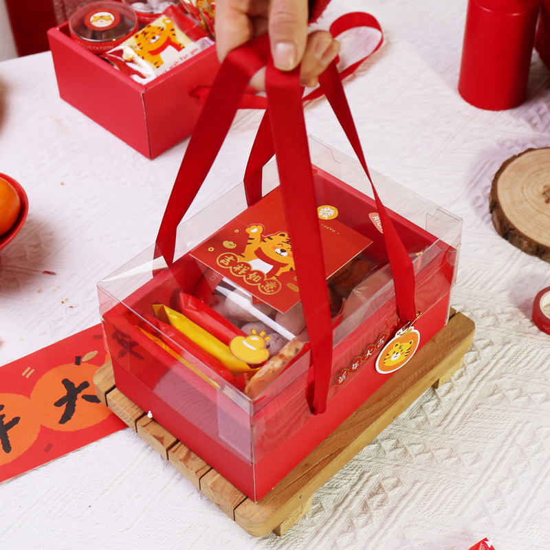 2025 New Year Portable Room Temperature Corrugated Packaging Box Nougat Snowflake Crisp Dried Glutinous Rice Boat Gift Box