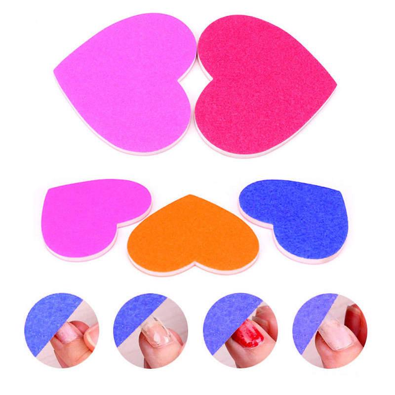 Creative love file heart nail nail file double-sided sand polishing repair small file nail tools wholesale