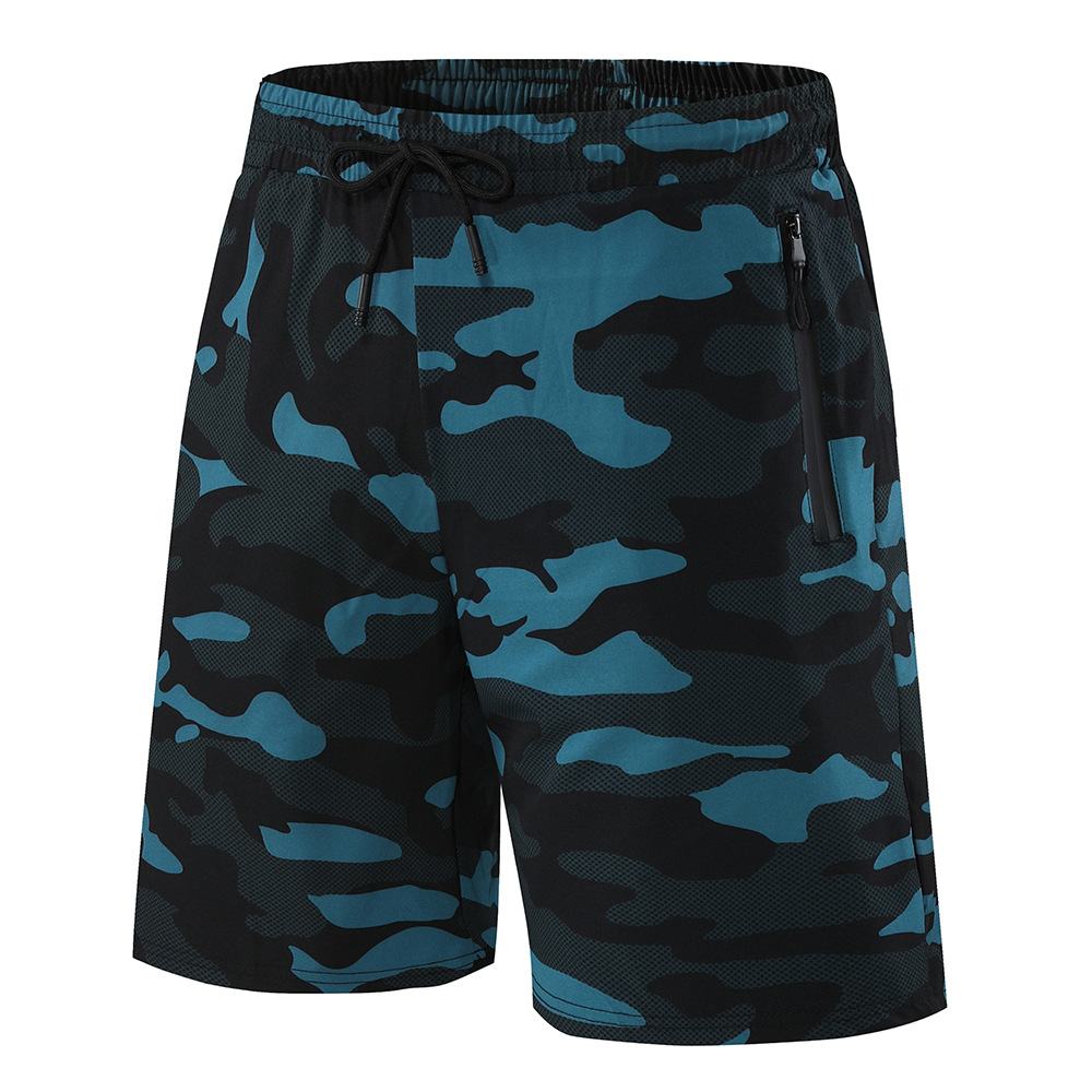 Summer men's sports running quick-drying shorts fitness pants woven four-sided elastic foreign trade processing leisure shorts