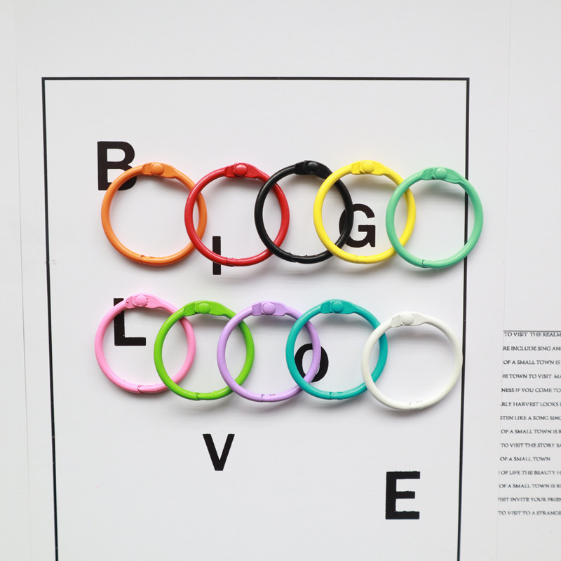 Color paint diy key connection buckle staple gift pendant metal ring ring movable key opening ring