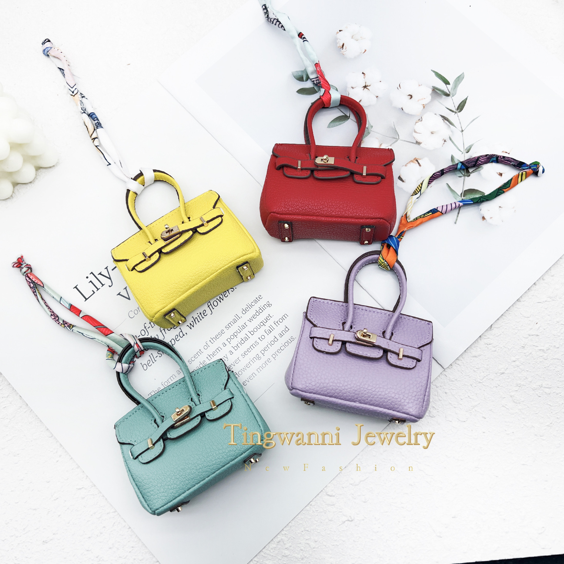 Mini h home platinum bag pendant cute earphone bag lipstick bag car keychain bag pendant coin purse for women