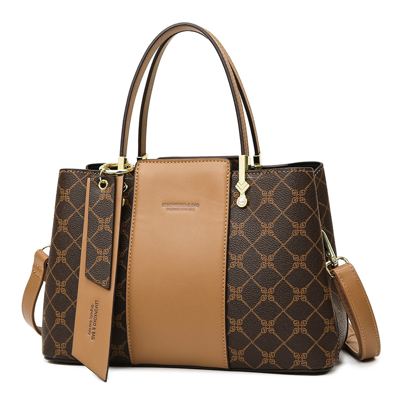 Bags Wholesale Women's 2023 New Style Atmospheric Middle-aged Mother Bag Shoulder Crossbody Printed Large Capacity Women's Handbag