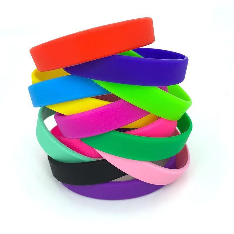 Solid Color Simple Anti-drowning Lifesaving Children's Bracelet No Word Aperture for Men and Women Outdoor Fitness Sports Silicone Bracelet