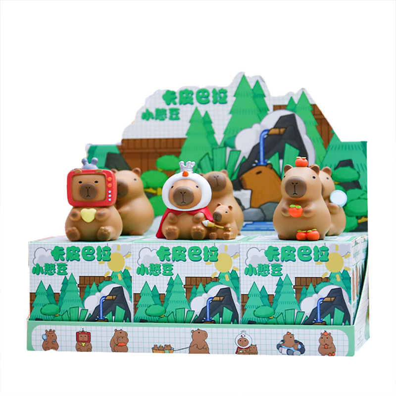 Internet celebrity new style little bean capabala fashion play blind box hand-made desktop decoration gift capybara peripheral