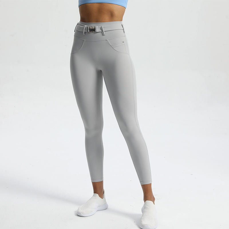 BOMBSHELL high waist peach yoga trousers women's tight belly contracting high elastic hip lifting running fitness trousers