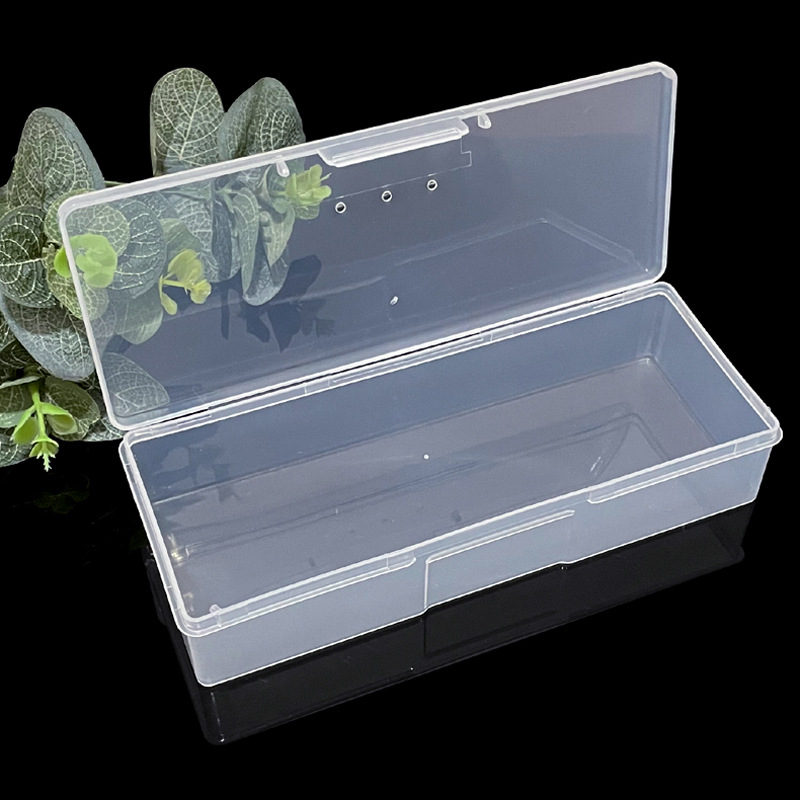 Dental tool packaging manicure storage box tool box rectangular high transparent plastic packaging empty box with lid manufacturer in stock