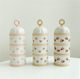 ins South Korea Dot bear olive Tulip Western style milk powder box infant portable three-layer storage box