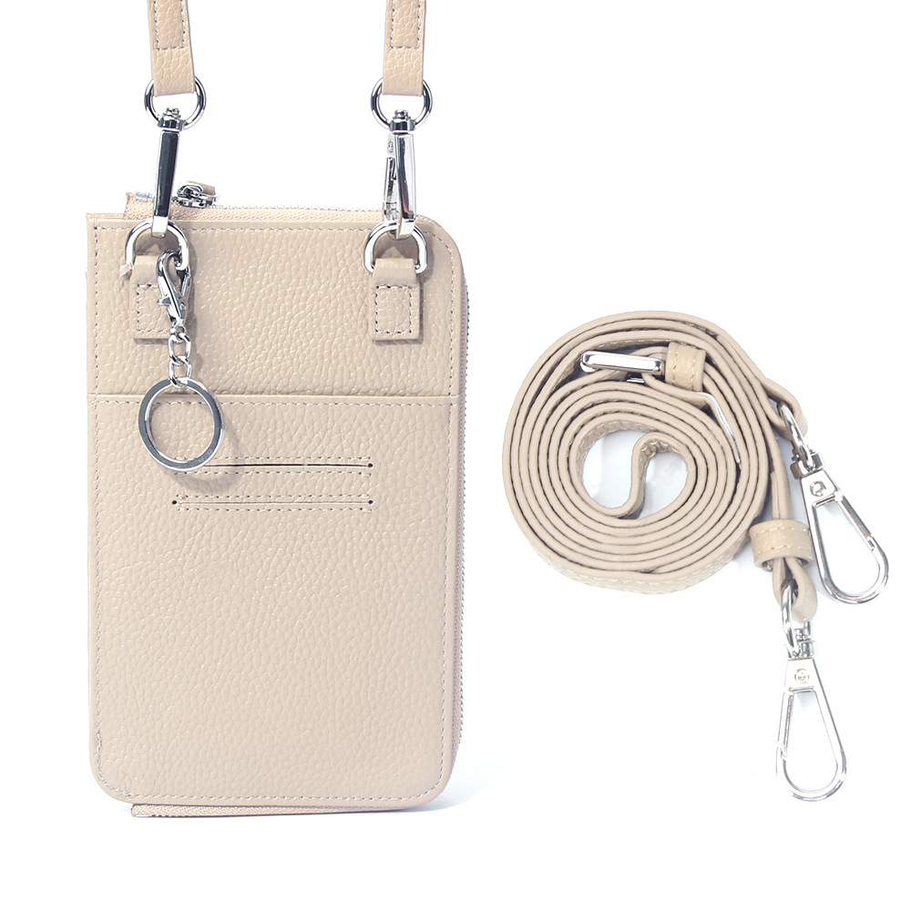 Genuine Leather Mobile Phone Bag Crossbody Small Bag Mini Foreign Trade Fashion New Style Bag Women's Summer Niche Single Shoulder Mobile Phone Bag for Women