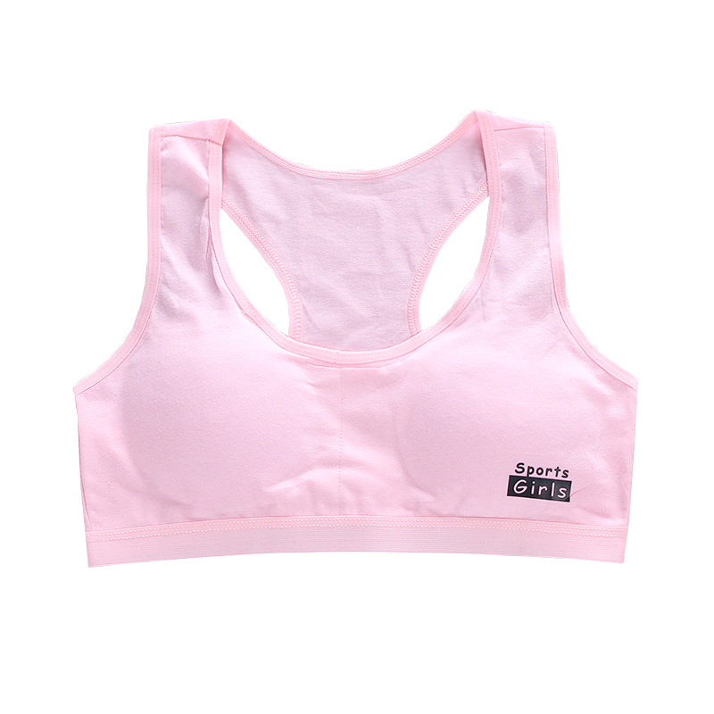 Girls' Bra Development Period Small Vest Pure Cotton Middle and Large Children's Bra 12 Underwear Sling Students Junior High School Students Sports