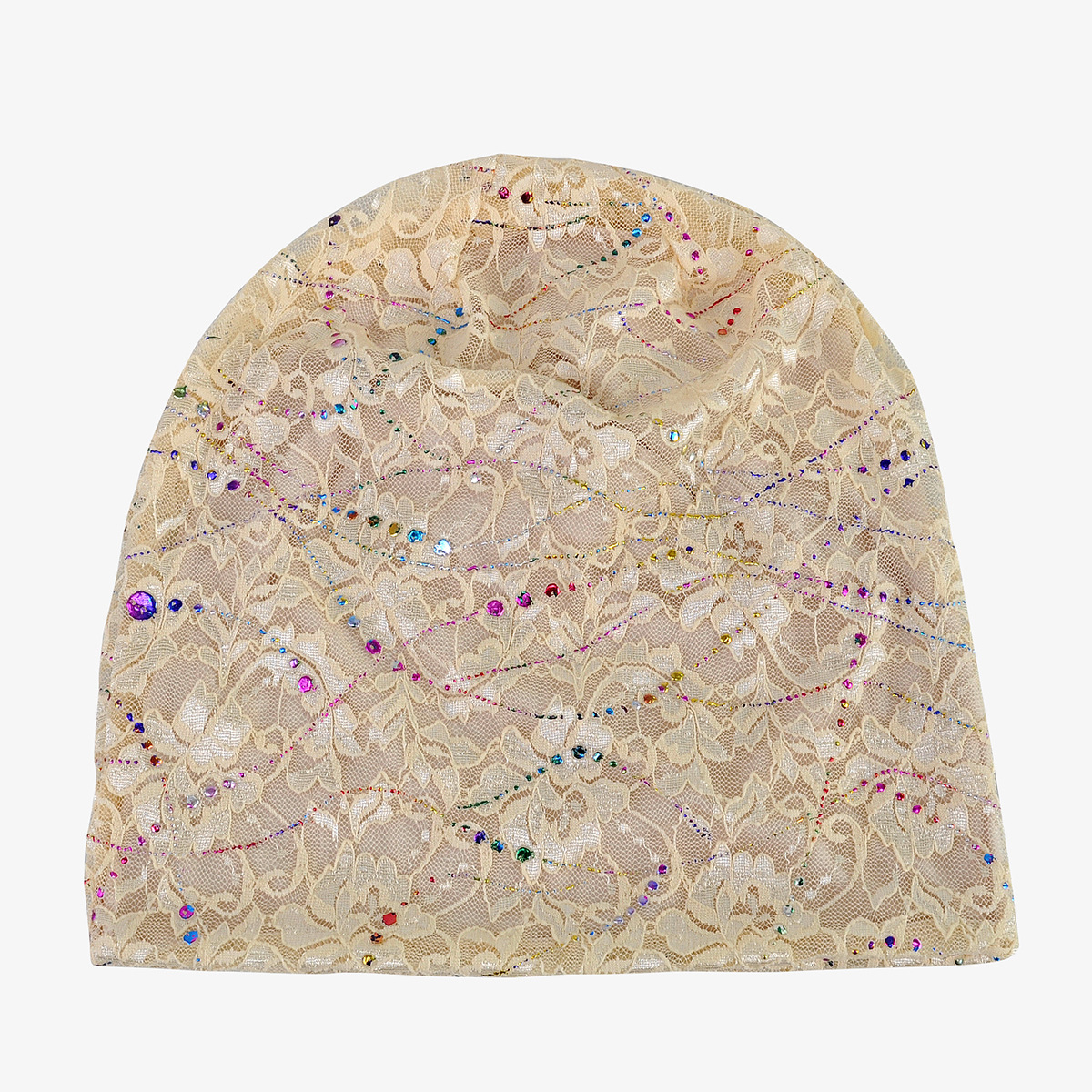 Three-legged bird moon cap top thin women's spring and autumn breathable sunscreen windproof loose face small lace bag cap