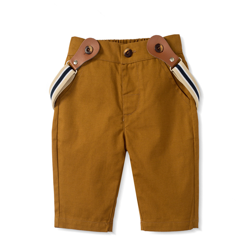 European and American male baby gentleman dress baby spring and autumn new long-sleeved trousers triangle Hay suit