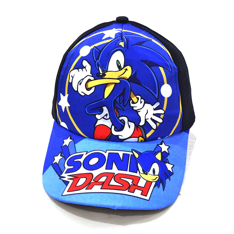 Cross Border Hedgehog Sonic Children's Baseball Cap Student Anime Cartoon Cap Sonic Kid Kids Sun Hat