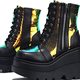 Independent station 2023 Amazon autumn and winter new high-top muffin shoes women's color matching lace-up large size European and American women's shoes