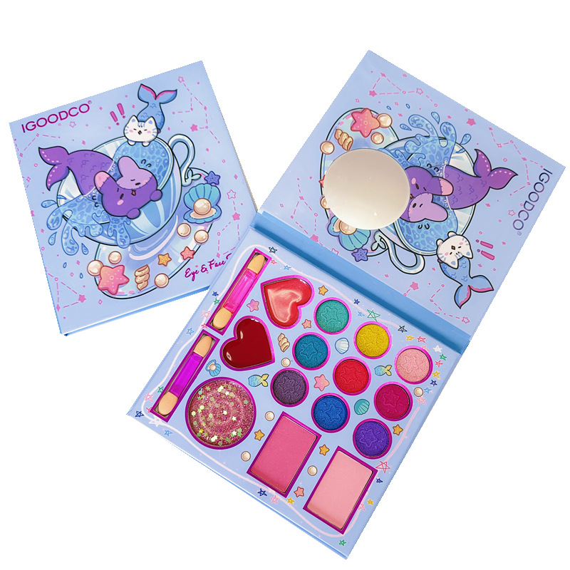 Cross-border foreign trade new 14-color eye shadow plate Pearl matte glitter sequins makeup plate stage makeup COS color palette