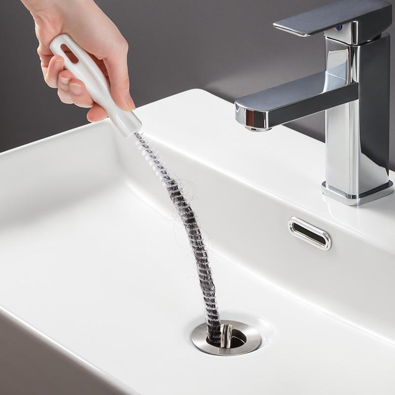 Sewer dredger pipe sink hair cleaner hair cleaning anti-blocking tool free bend