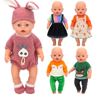 18 inch doll clothes baby doll clothes American girls autumn and winter Christmas Fox series cross-border 43cm thick
