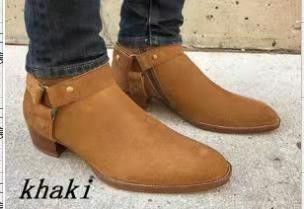 Cross-border Factory Foreign Trade Men's Ankle Boots Pointed Solid Color Side Zipper Chelsea Boots European and American Large Size Men's Shoes Martin Boots