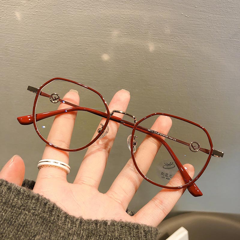 Little Red Riding Book Same-style Black-rimmed Glasses Plain-free Artifact Anti-blue Glasses Frame Women's Large-frame Flat Glasses Trendy 0672