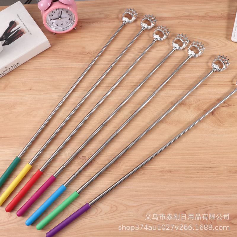 New Bear Claw does not ask for help four-section telescopic stainless steel tickle old man Le filial son tickle rake back scratcher