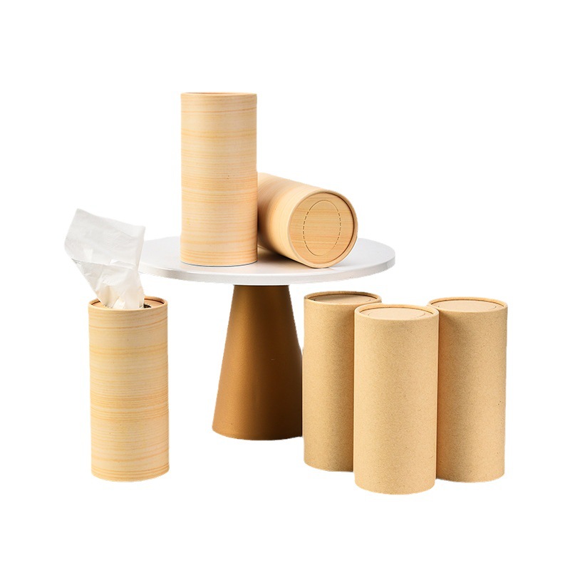 Car Cylinder Tissue Customization Creative Advertising Removable Cylinder Tissue Paper Barrel Factory Direct Supply