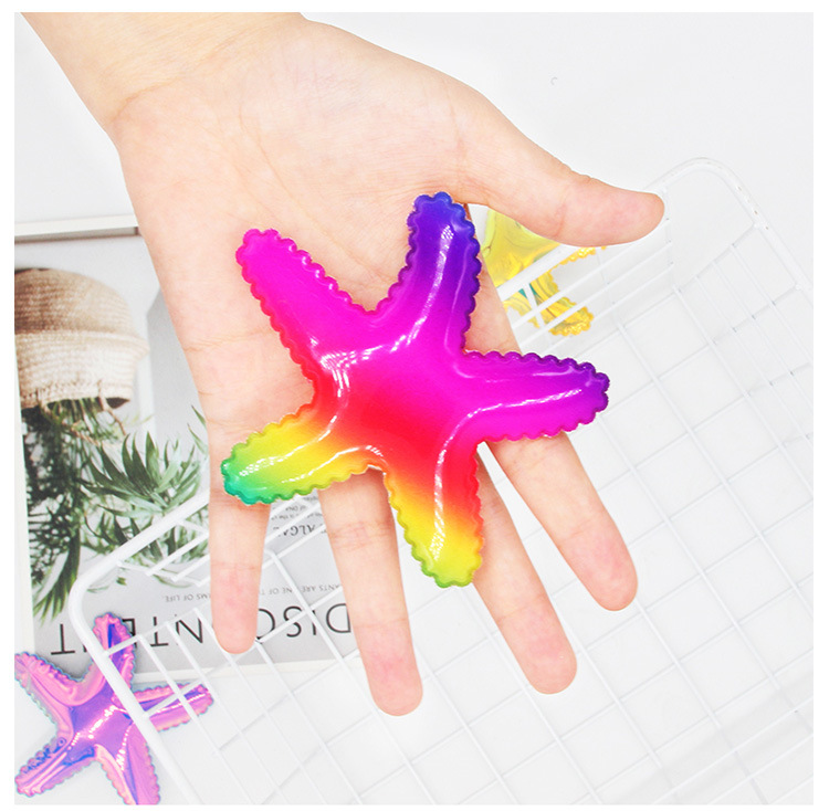 Heart Tian Cute Princess Starfish Hairpin Summer Children Rainbow Sequins Duckbill Clip Star Clip Jewelry Supply_voghion.com