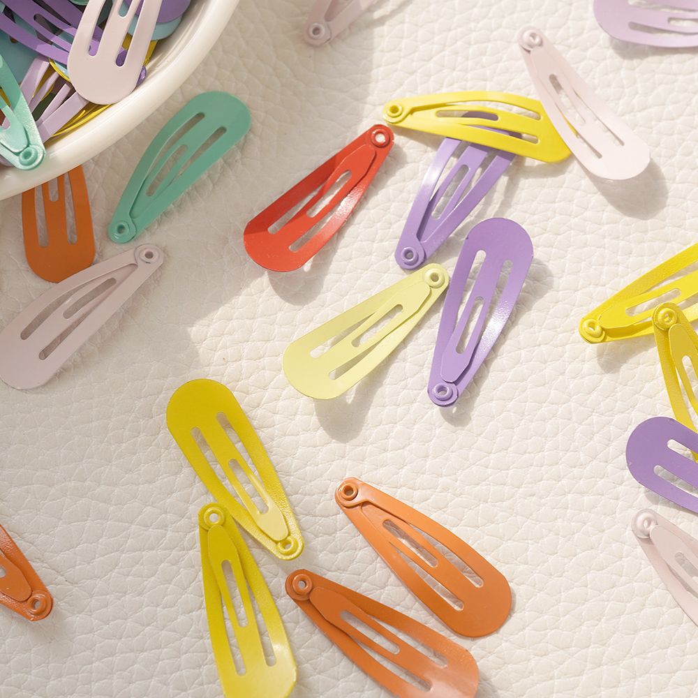 3cm Korean ins Candy Color Drop Clip Bangs Edge Clip Internet Celebrity Hairpin Small Mori Simple BB Clip