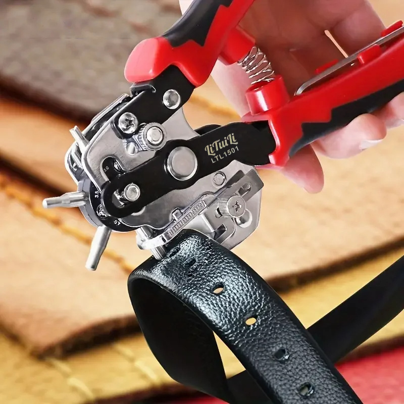 Punching pliers belt strap multi-function punching tool penetrating pin punch ring porous six-hole wholesale