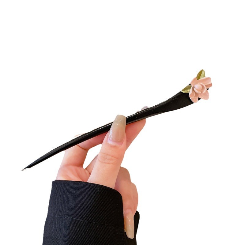High-grade Horse-faced Skirt Accessories Hair Hairpin New Chinese Style Elegant Hair Hairpin at the Back of the Head National Style Simple Elegant Step-by-Step Hair Accessories