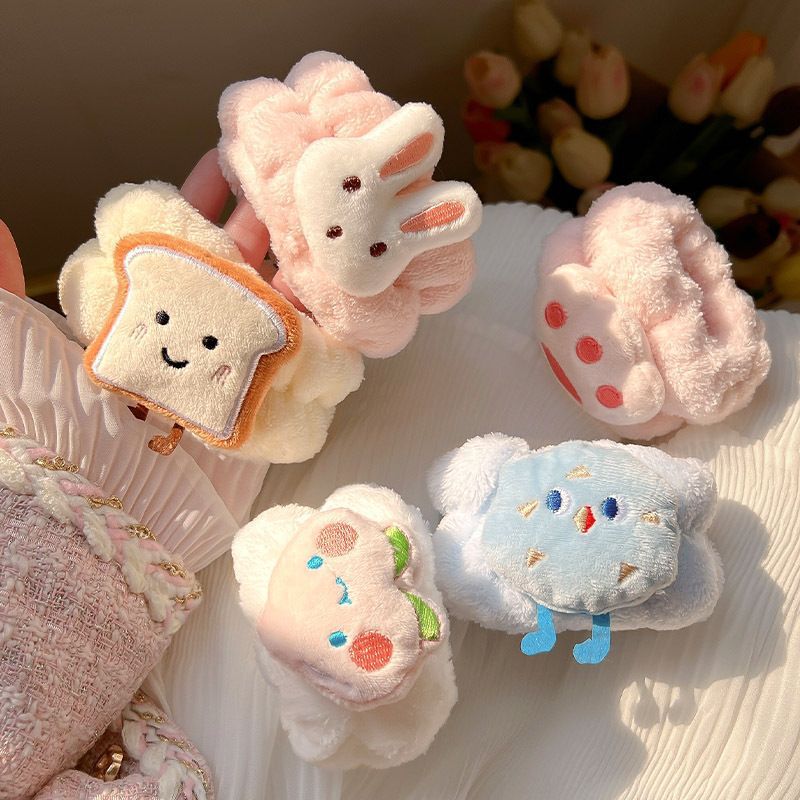 Cute cartoon toast face washing wrist strap waterproof moisture-proof artifact absorbent cuff wristband bracelet set wash sweat-absorbing