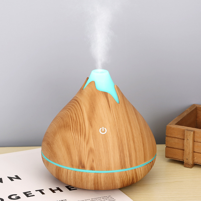 New Desktop usb Humidifier colorful night light Home Office mute air aromatherapy humidifier wood grain