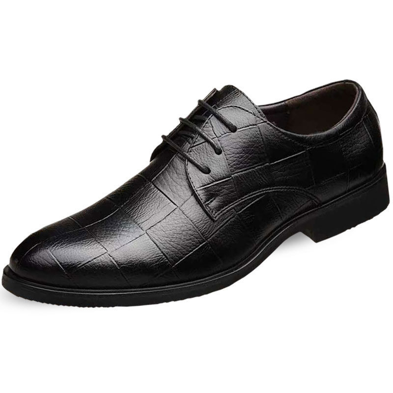 2022 spring new leather shoes men's business dress Best Man large size shoes Joker casual wedding shoes a generation of hair