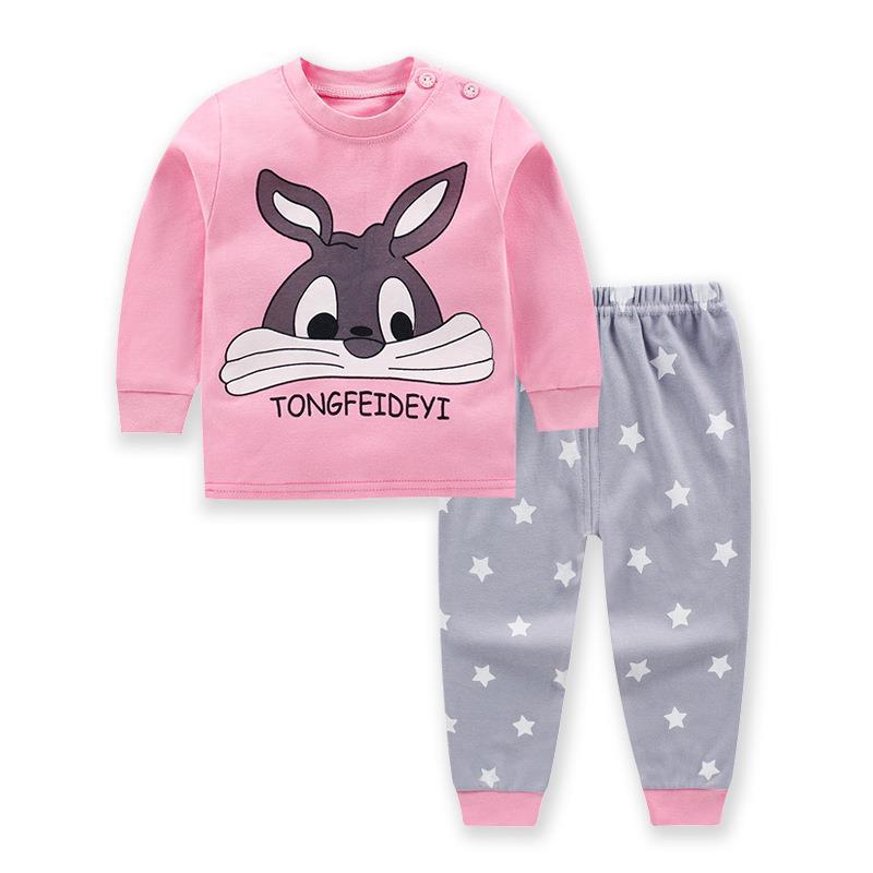2023 children's underwear suit boys autumn clothing autumn pants female baby home clothing spring and autumn children's clothing pajamas wholesale