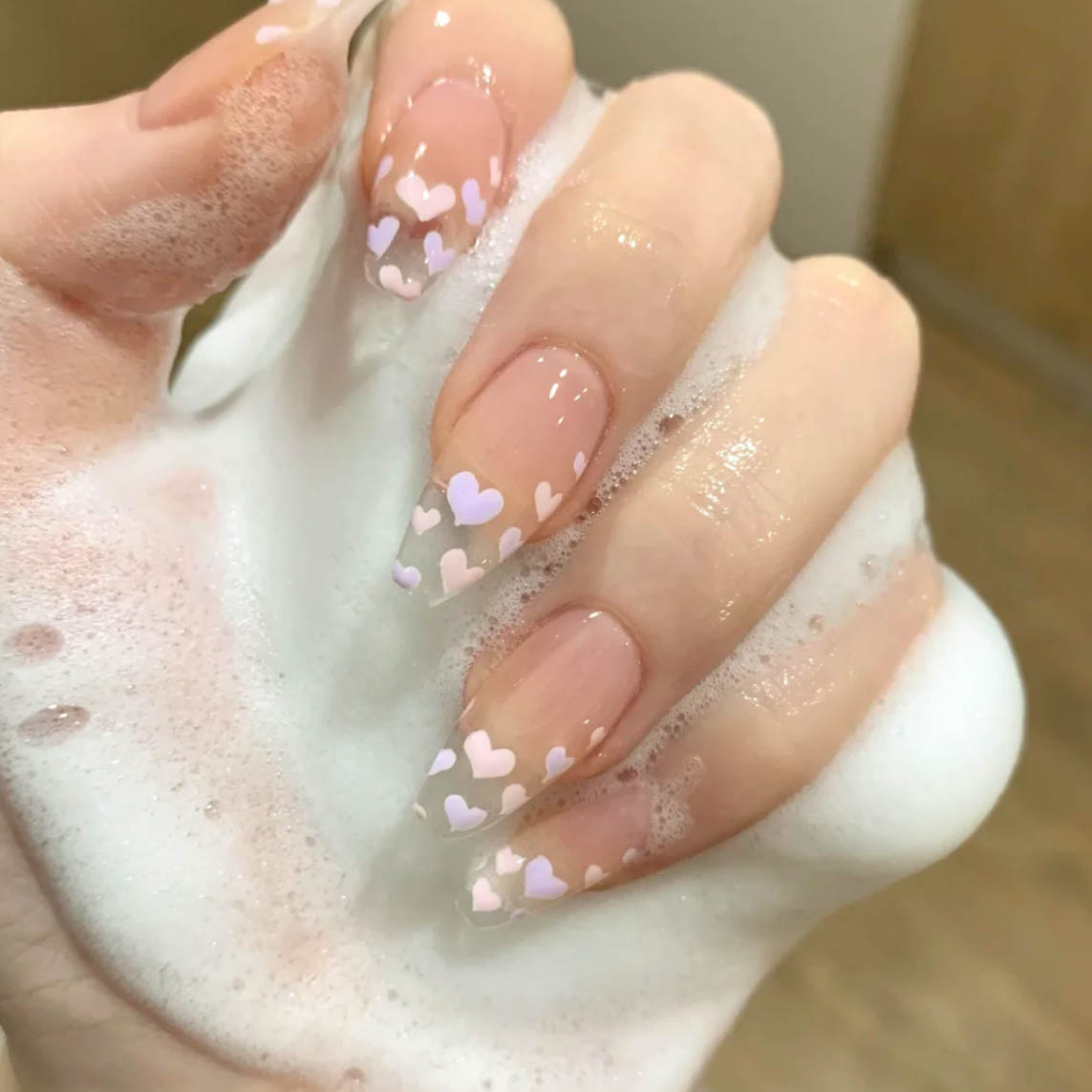 雅婕娜-愛心芭蕾甲可愛少女心假指甲美甲貼片穿戴甲可拆卸甲片