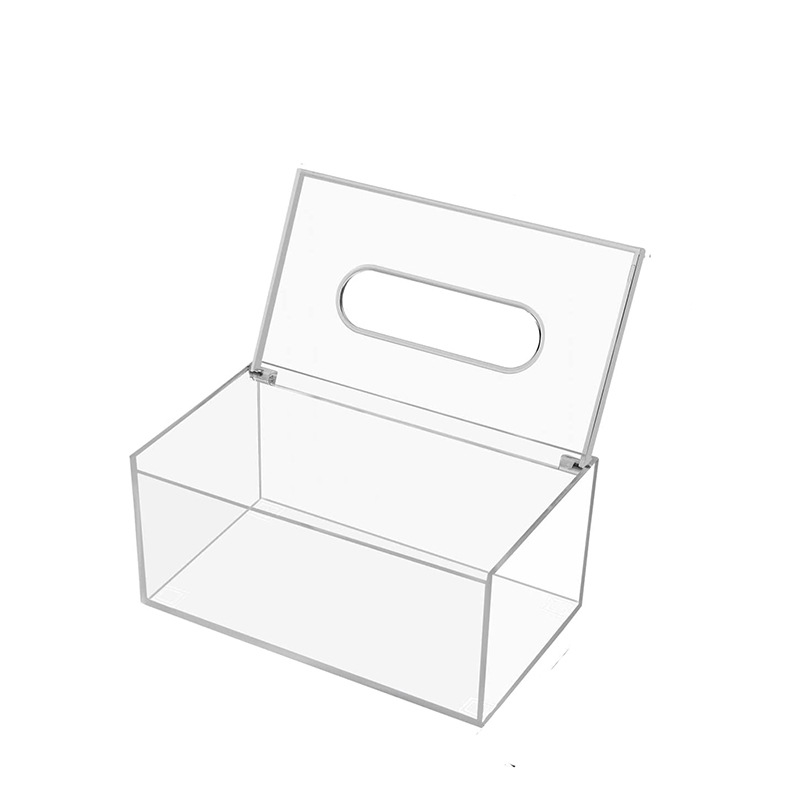 Foreign trade best selling acrylic tissue box high-grade transparent smooth paper box car household goods explosion roll paper tube