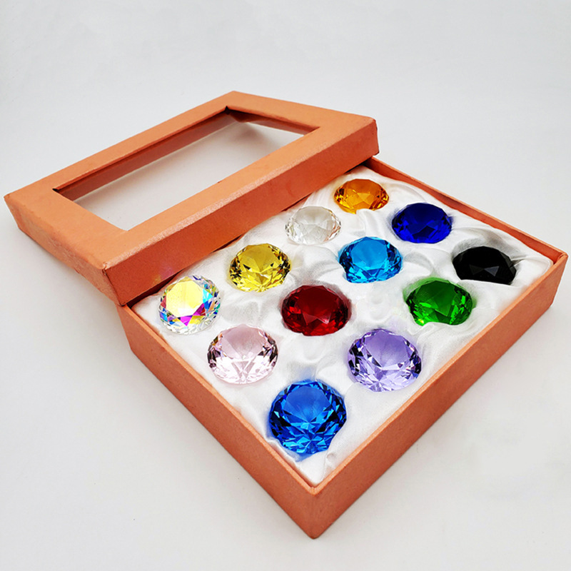 Children's Crystal Gem Toy Diamond Girl Colorful Play Home Toy Jewelry Box Simulation Treasure Chest Treasure