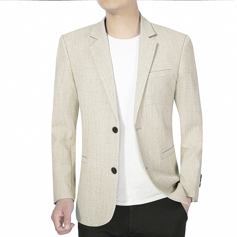 Spring and Autumn 2025 New Young and Middle-aged Men's Business Casual Suit Thin Dad One Piece Suit Jacket