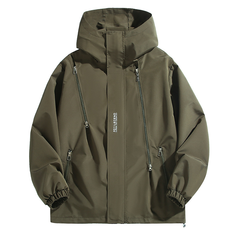2023 new outdoor jacket men's autumn plus size plus size trendy brand fat loose jacket men's jacket all-matching